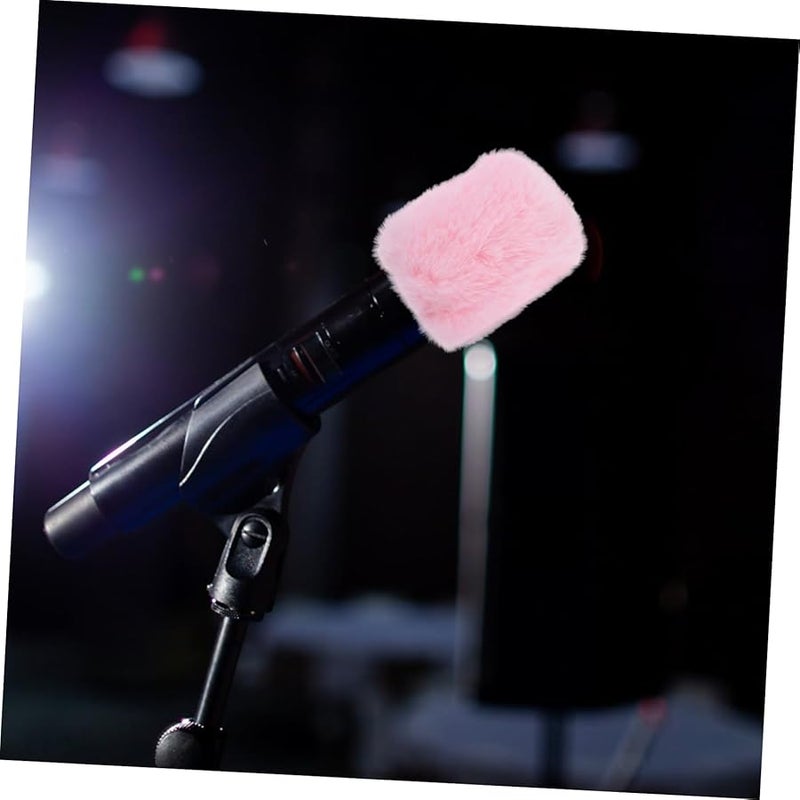 KESYOO Black Fur Microphone Filter Windscreen Cover Compatible For Singing Mic - Image 4